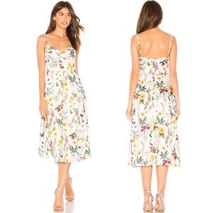 BAILEY 44 Fly Trap Floral Midi Dress in Chalk